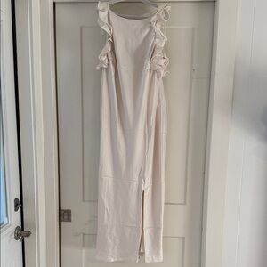 a new day Cream Ruffle Wedding Dress